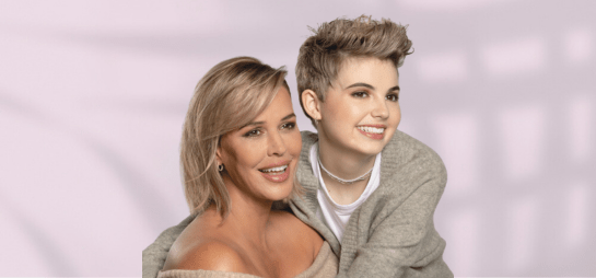 mom and daughter with short styled haircuts